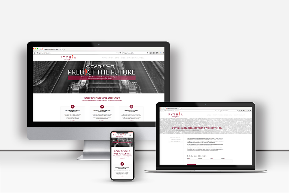 Pythia | website design
